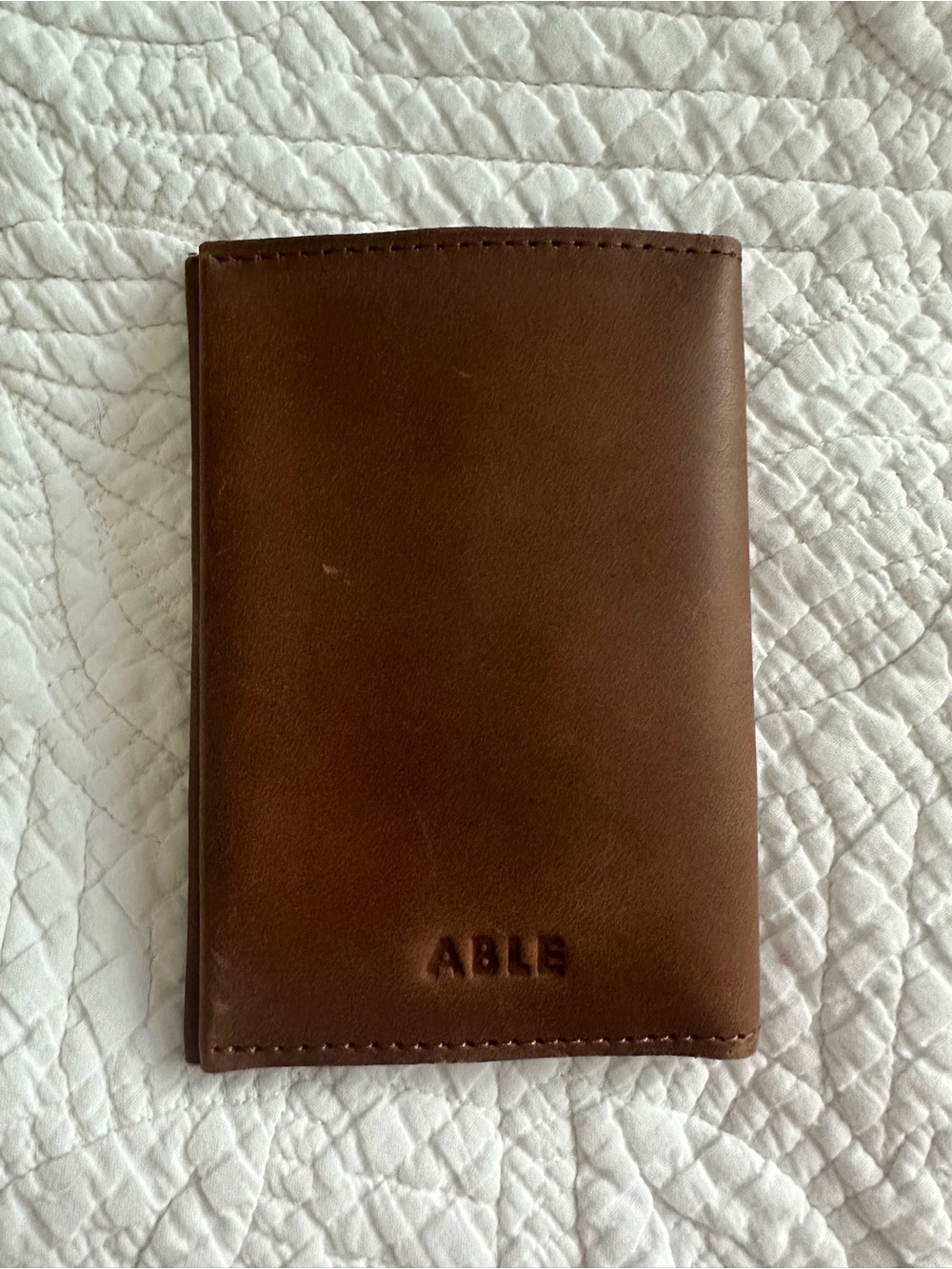 ABLE Brown Leather Card & Key Holder